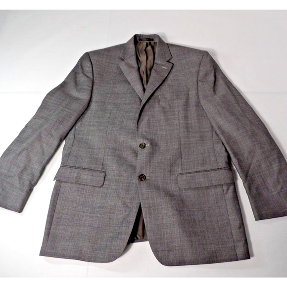 Lauren Ralph Lauren 42R Wool Blazer Grey Mens Career Sport Coat Suit Jacket - Picture 2 of 16